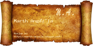 Marth Angéla névjegykártya